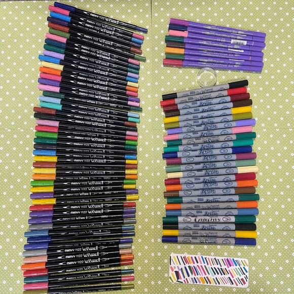 Huge Marvy Le Plume Marker Pens Lot 80 Pc Double Sided Markers - Picture 1 of 6